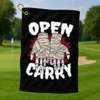 Skeleton Open Carry Boxing Golf Towel