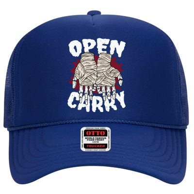 Skeleton Open Carry Boxing High Crown Mesh Back Trucker Hat