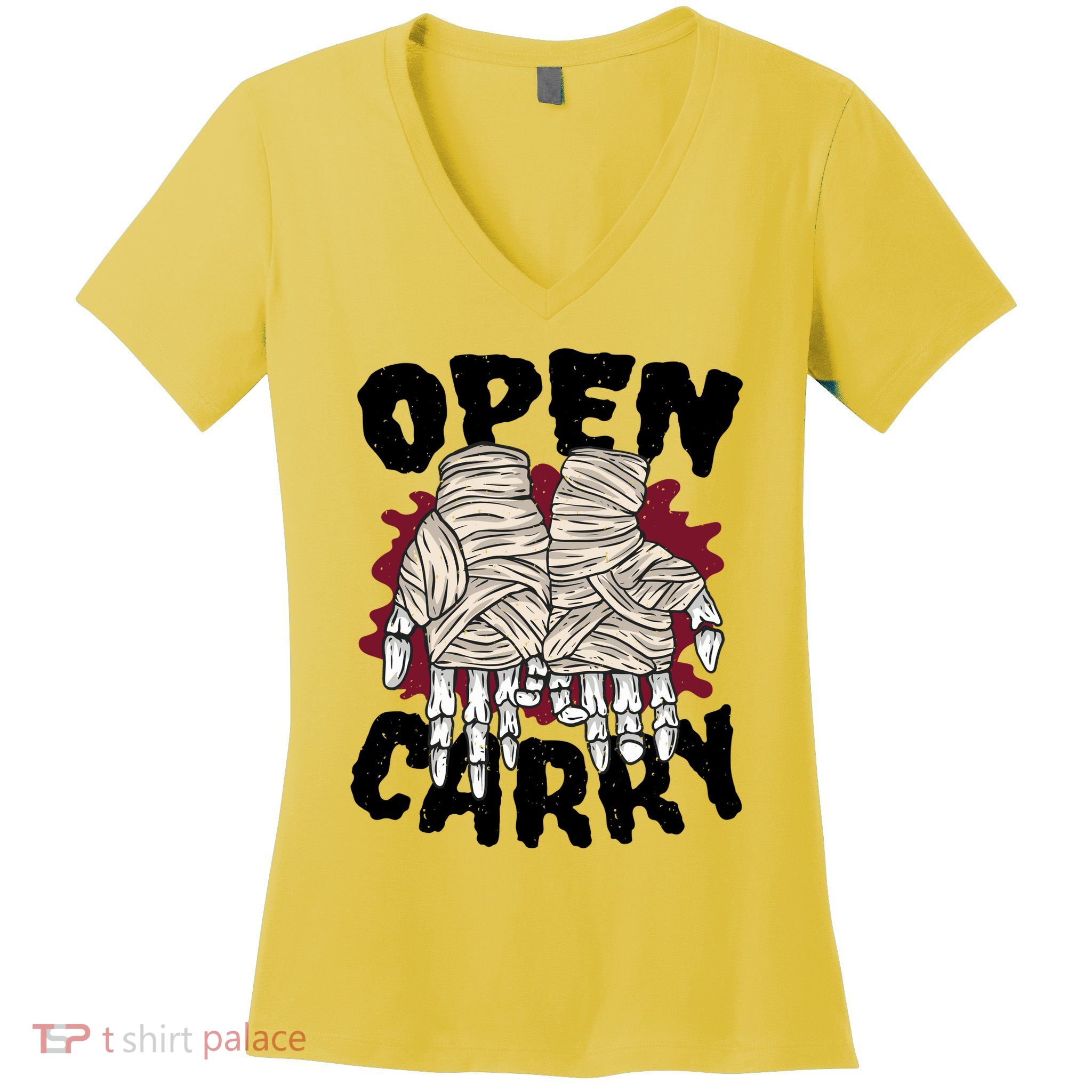 Skeleton Open Carry Boxing Women's V-Neck T-Shirt