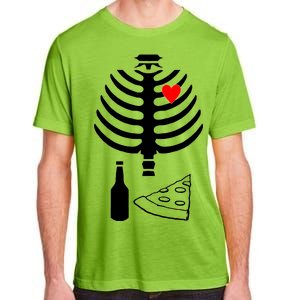 Skeleton Pizza Beer Rib cage Adult ChromaSoft Performance T-Shirt