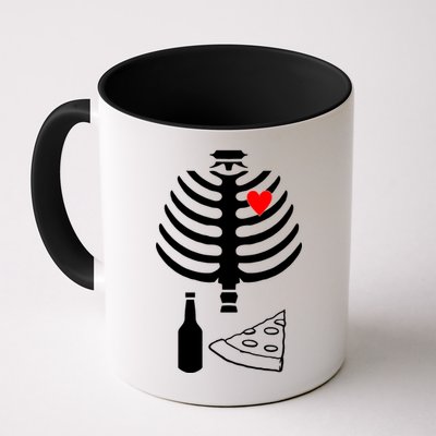 Skeleton Pizza Beer Rib cage Mug