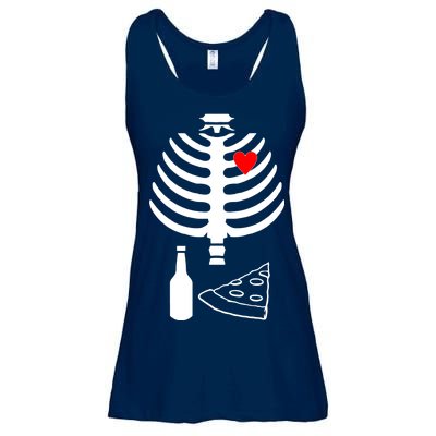 Skeleton Pizza Beer Rib cage Ladies Essential Flowy Tank