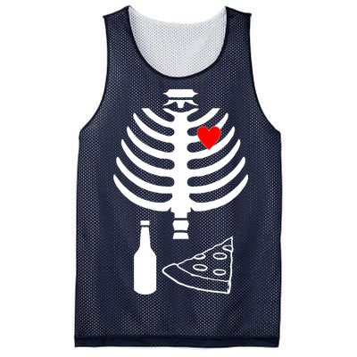 Skeleton Pizza Beer Rib cage Mesh Reversible Basketball Jersey Tank