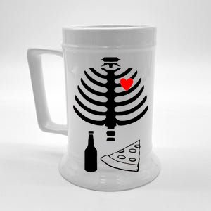 Skeleton Pizza Beer Rib cage Beer Stein