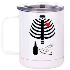 Skeleton Pizza Beer Rib cage 12 oz Stainless Steel Tumbler Cup