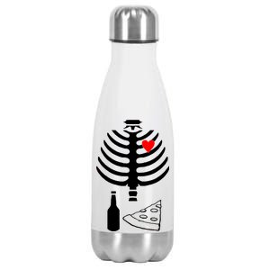 Skeleton Pizza Beer Rib cage Stainless Steel Insulated Water Bottle