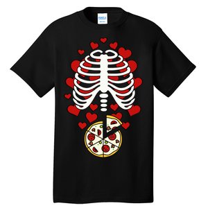 Skeleton Pizza Rib Cage X-Ray Tall T-Shirt