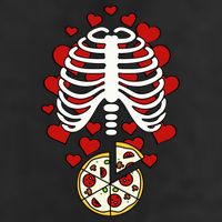 Skeleton Pizza Rib Cage X-Ray Adult Drive Performance Visor