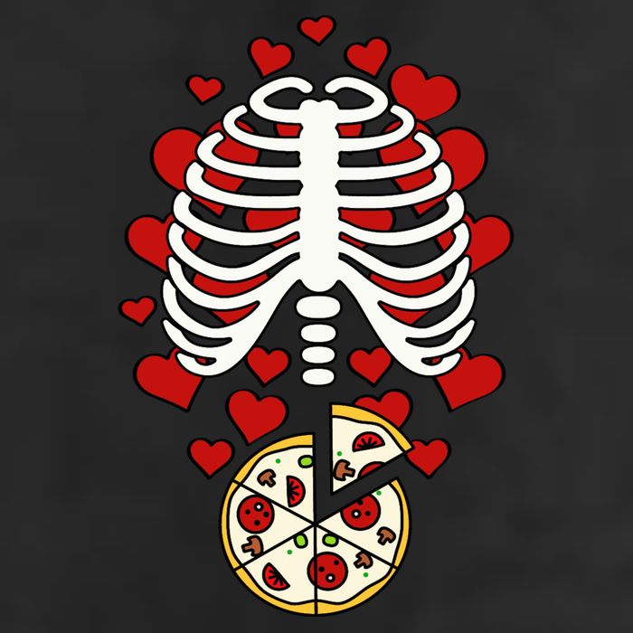 Skeleton Pizza Rib Cage X-Ray Adult Drive Performance Visor