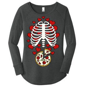 Skeleton Pizza Rib Cage X-Ray Women's Perfect Tri Tunic Long Sleeve Shirt