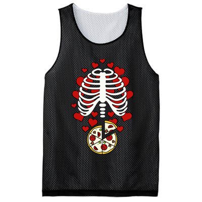Skeleton Pizza Rib Cage X-Ray Mesh Reversible Basketball Jersey Tank