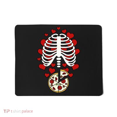 Skeleton Pizza Rib Cage X-Ray Mousepad