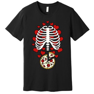Skeleton Pizza Rib Cage X-Ray Premium T-Shirt