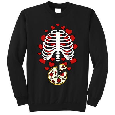 Skeleton Pizza Rib Cage X-Ray Tall Sweatshirt