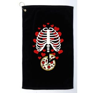 Skeleton Pizza Rib Cage X-Ray Platinum Collection Golf Towel