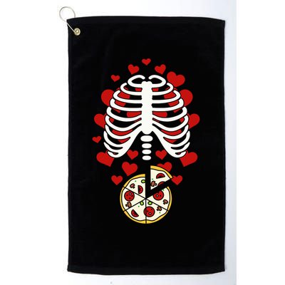Skeleton Pizza Rib Cage X-Ray Golf Towel