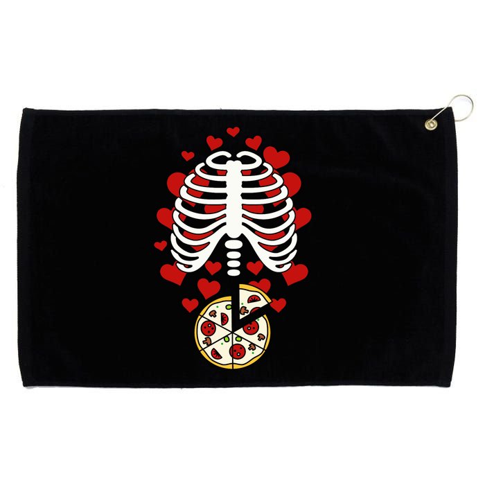 Skeleton Pizza Rib Cage X-Ray Grommeted Golf Towel