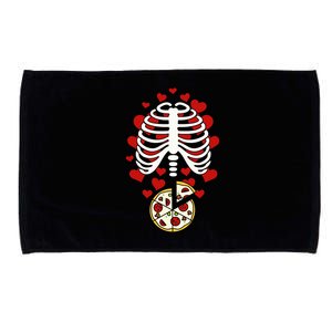 Skeleton Pizza Rib Cage X-Ray Microfiber Hand Towel