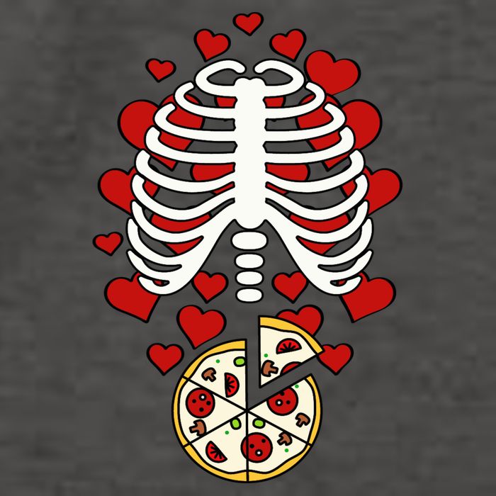 Skeleton Pizza Rib Cage X-Ray Vector Backpack
