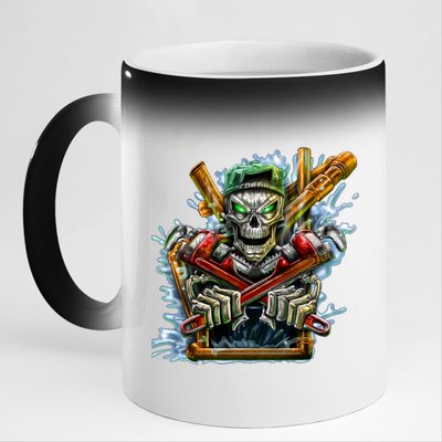 Skeleton Plumber 11oz Black Color Changing Mug