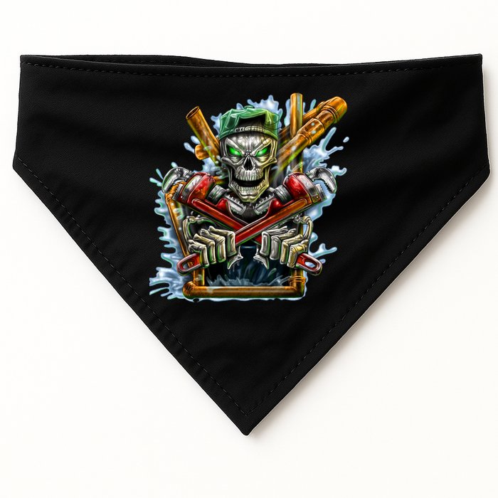 Skeleton Plumber USA-Made Doggie Bandana