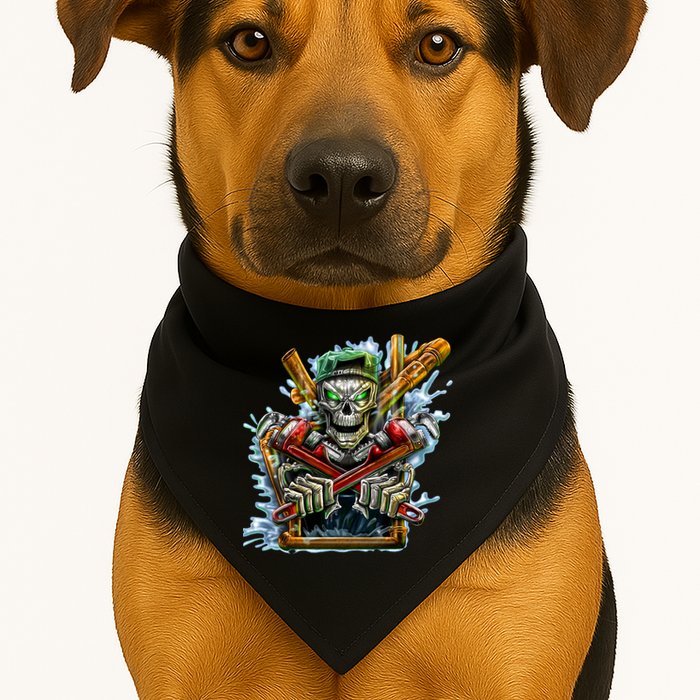 Skeleton Plumber USA-Made Doggie Bandana