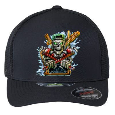 Skeleton Plumber Flexfit Unipanel Trucker Cap