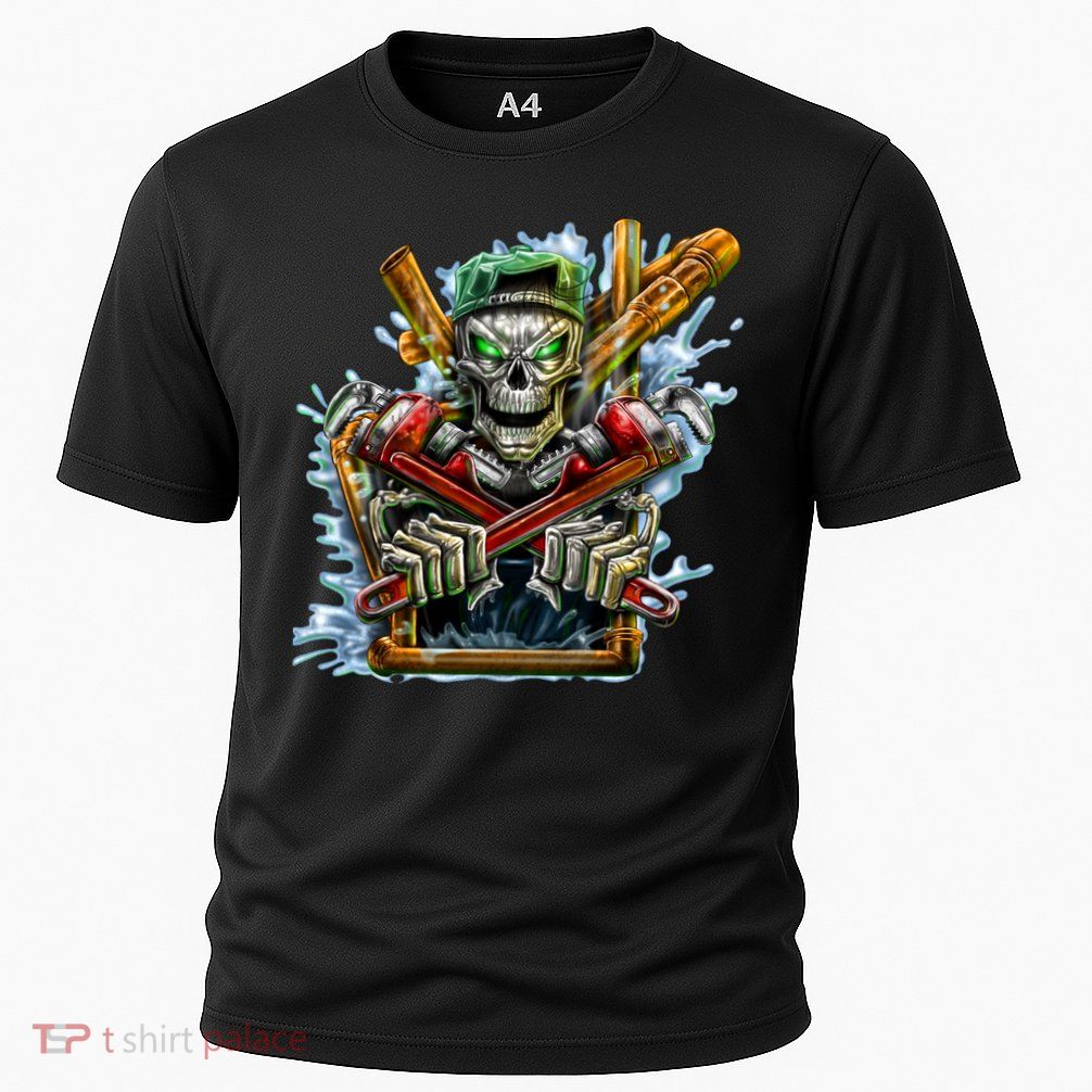 Skeleton Plumber Cooling Performance Crew T-Shirt