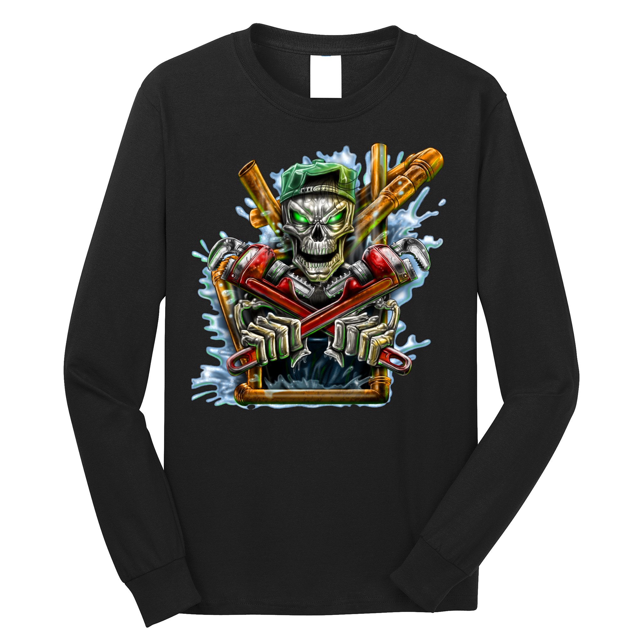 Skeleton Plumber Long Sleeve Shirt