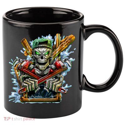 Skeleton Plumber 11oz C Handle Ceramic Mug