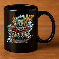 Skeleton Plumber 11oz C Handle Ceramic Mug