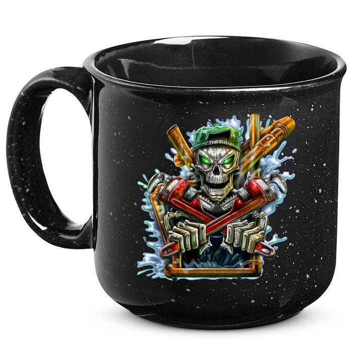 Skeleton Plumber 15oz Campfire Ceramic Mug
