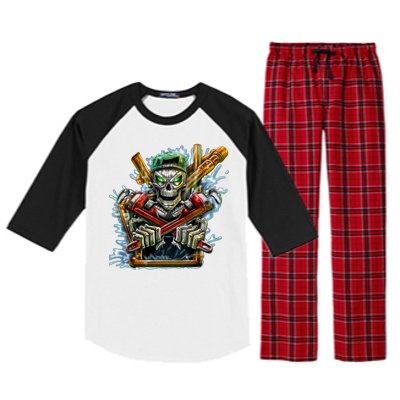 Skeleton Plumber Raglan Sleeve Pajama Set