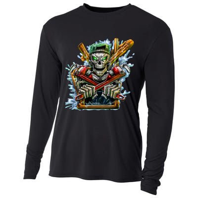 Skeleton Plumber Cooling Performance Long Sleeve Crew