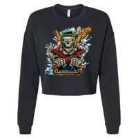 Skeleton Plumber Cropped Pullover Crew