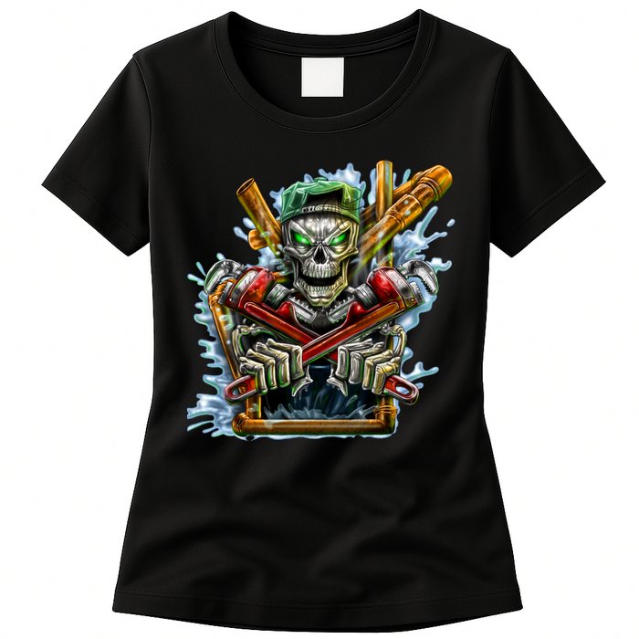 Skeleton Plumber Womens T-Shirt