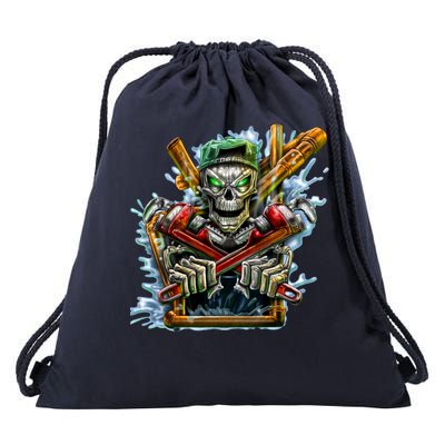 Skeleton Plumber Drawstring Bag