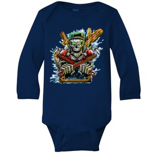 Skeleton Plumber Baby Long Sleeve Bodysuit