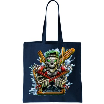 Skeleton Plumber Tote Bag