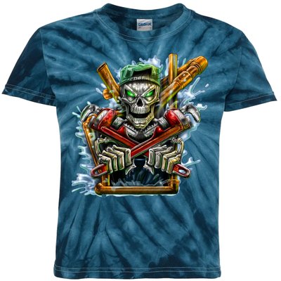 Skeleton Plumber Kids Tie-Dye T-Shirt