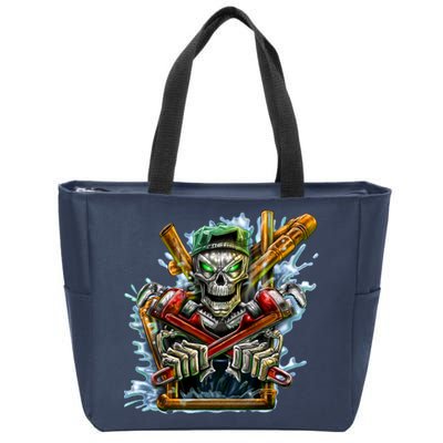 Skeleton Plumber Zip Tote Bag