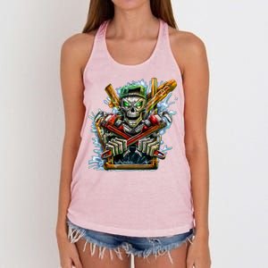 Skeleton Plumber Women's Knotted Racerback Tank