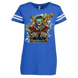 Skeleton Plumber Enza Ladies Jersey Football T-Shirt