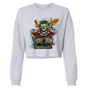 Skeleton Plumber Cropped Pullover Crew