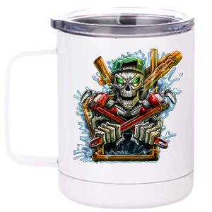 Skeleton Plumber 12 oz Stainless Steel Tumbler Cup