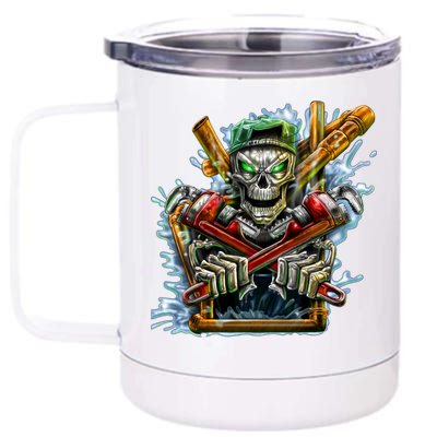 Skeleton Plumber 12 oz Stainless Steel Tumbler Cup