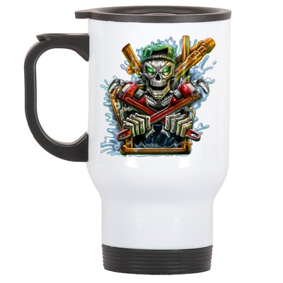 Skeleton Plumber Stainless Steel Travel Mug