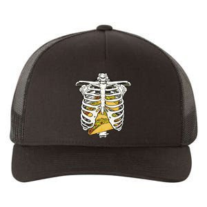 Skeleton Rib Cage Filled With Tacos Yupoong Adult 5-Panel Trucker Hat