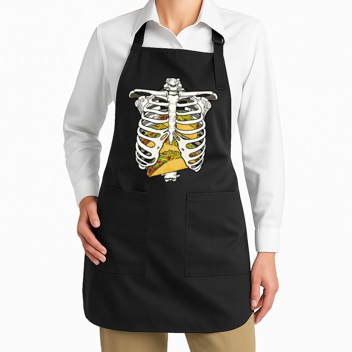 Skeleton Rib Cage Filled With Tacos Apron