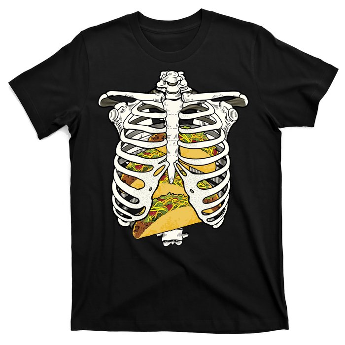 Skeleton Rib Cage Filled With Tacos T-Shirt